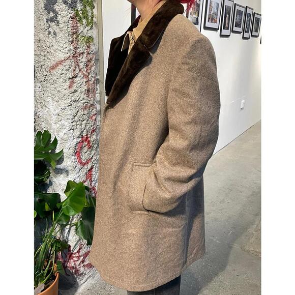 Shearling Wool Peacoat - Picture 4 of 5